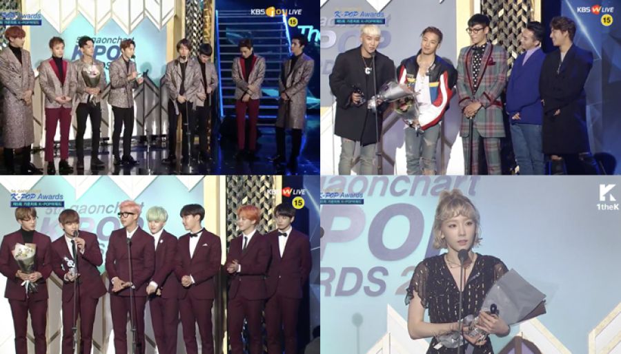 Les gagnants de la cinquième édition des Gaon Chart K-Pop Awards