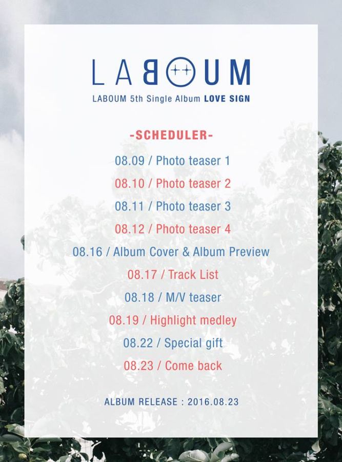 Calendrier de retour LABOUM