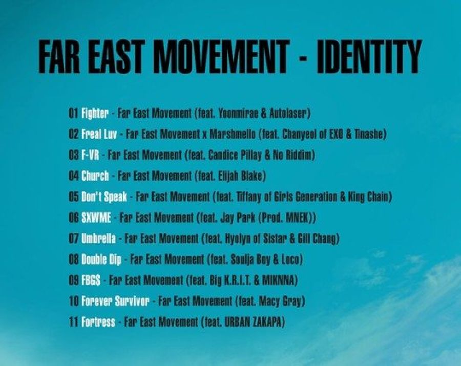 tracklist d'identité de mouvement de l'Extrême-Orient