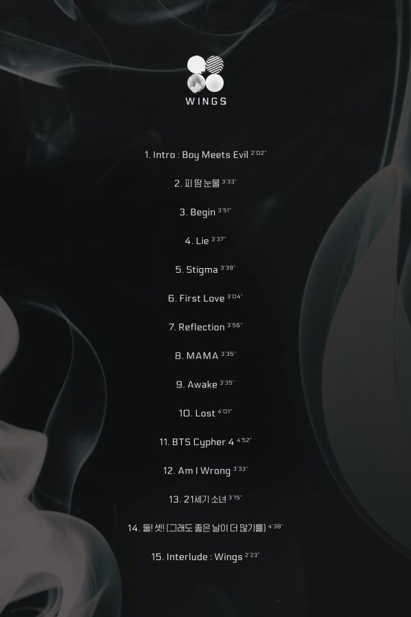 BTS d voile la liste  des  chansons  pour son deuxi me album 