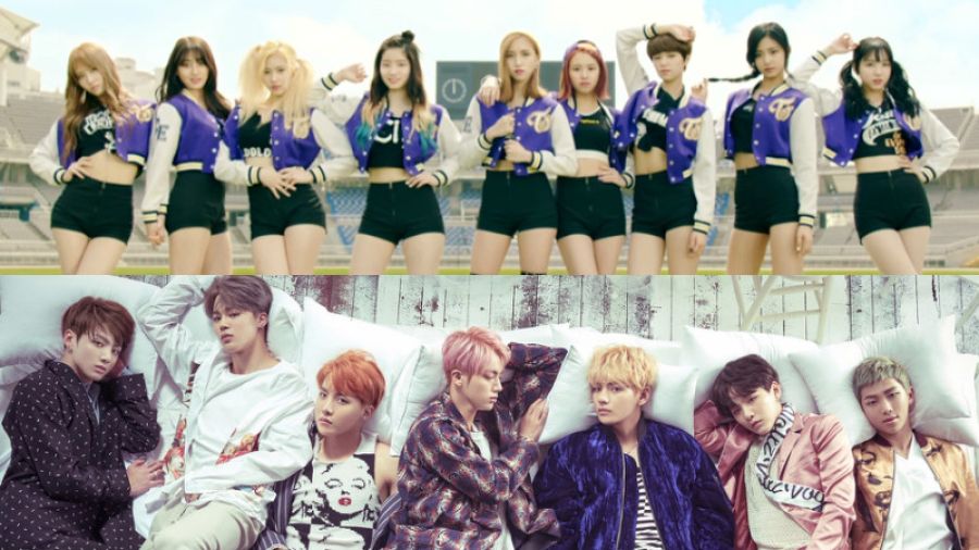 Têtes TWICE et BTS tête 2016 Gaon