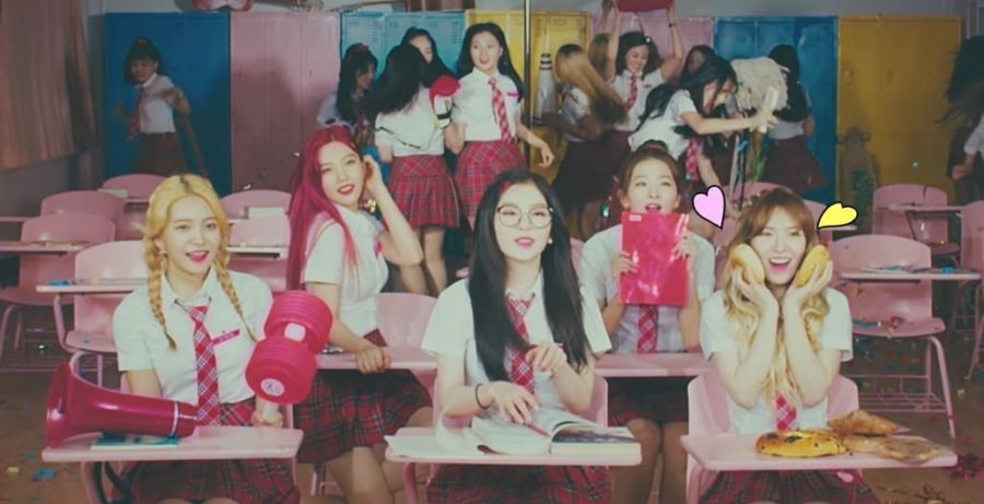 Les membres de Red Velvet sont d'adorables écolières amoureuses du MV 