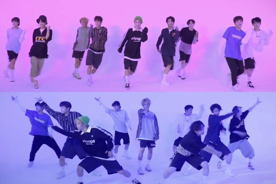 Les membres de Stray Kids interprètent des danses d'artistes JYP + Donner un aperçu de la chorégraphie de 