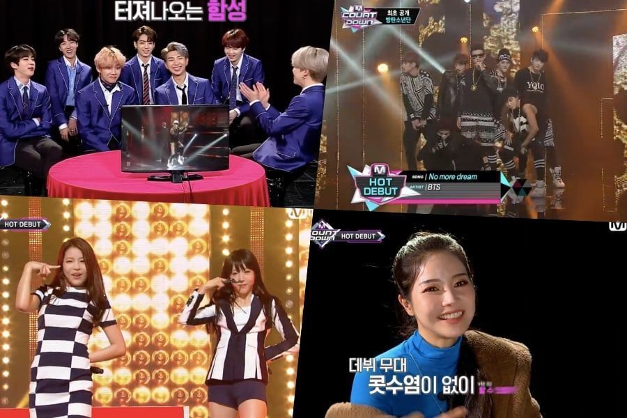 BTS, MAMAMOO, MONSTA X et Lovelyz réagissent à leurs débuts dans 