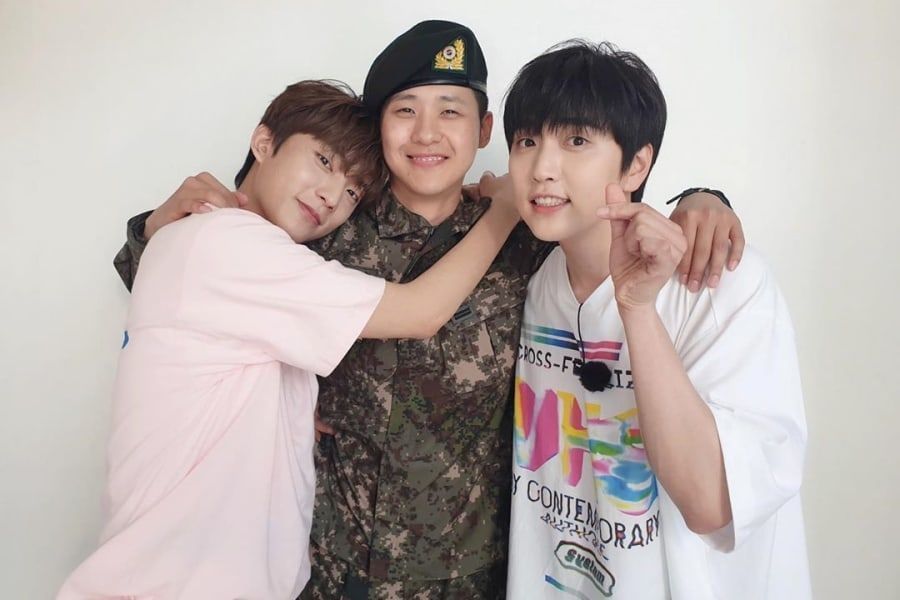 CNU de B1A4 partage des photos adorables avec Gongchan et Sandeul pendant leur congé militaire