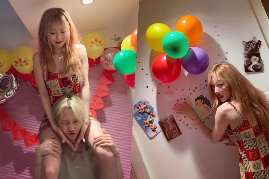 HyunA et Hyojong célèbrent son anniversaire avec des amis en photos amusantes