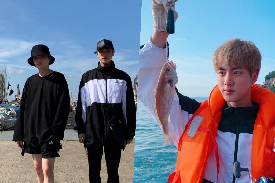 Suga et Jin du BTS font fondre le cœur des fans en choisissant de consacrer leurs vacances durement gagnées à la pêche