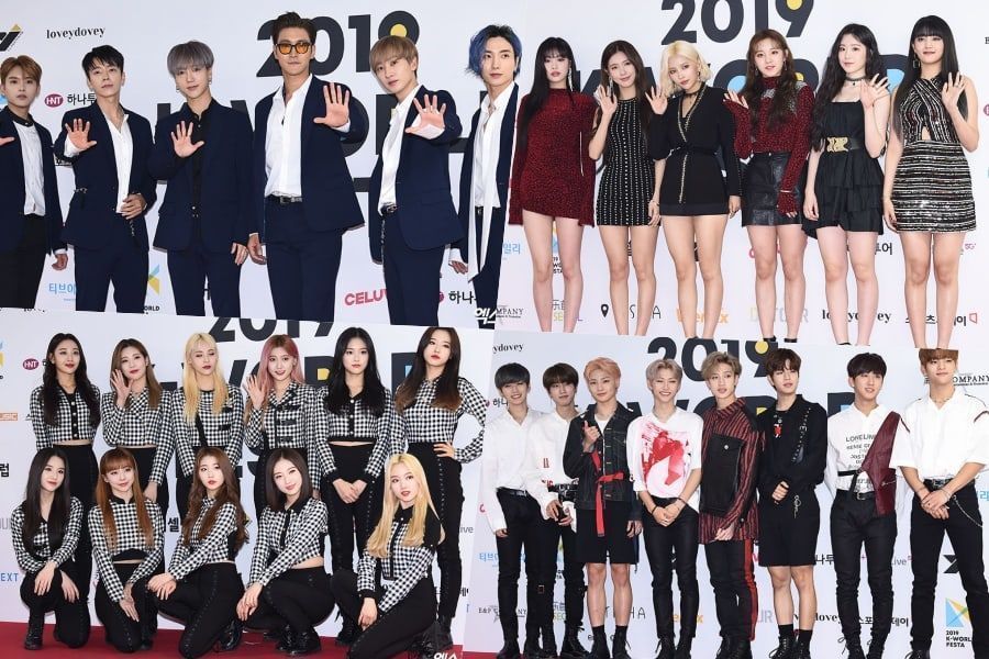 Les stars défilent sur le tapis rouge de la cérémonie de clôture de la K-World Festa 2019