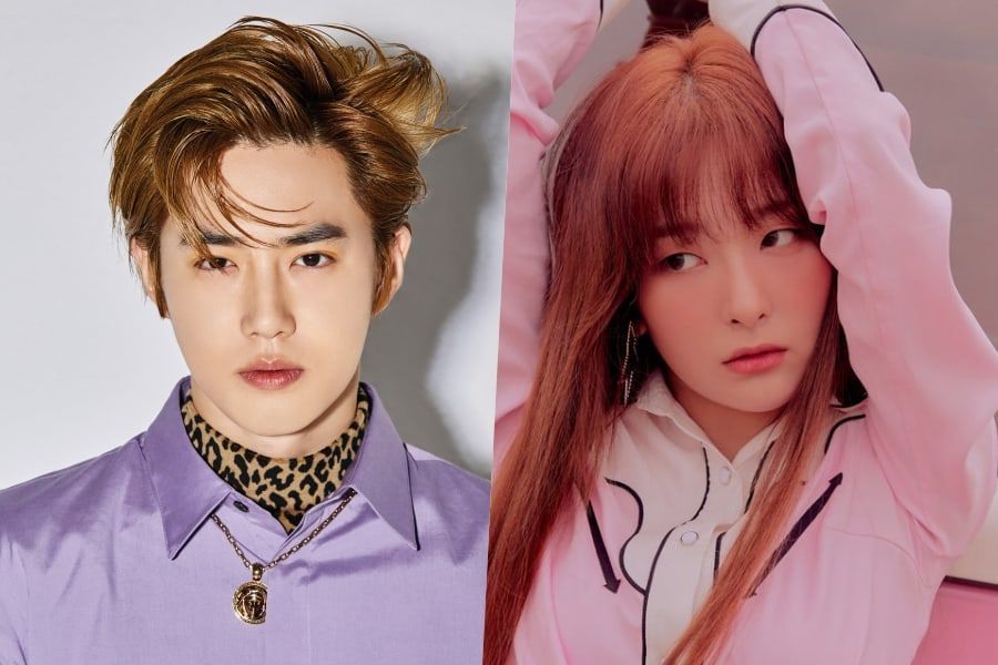 Suho de EXO fait rire les fans avec son commentaire sur Instagram Seulgi de Red Velvet