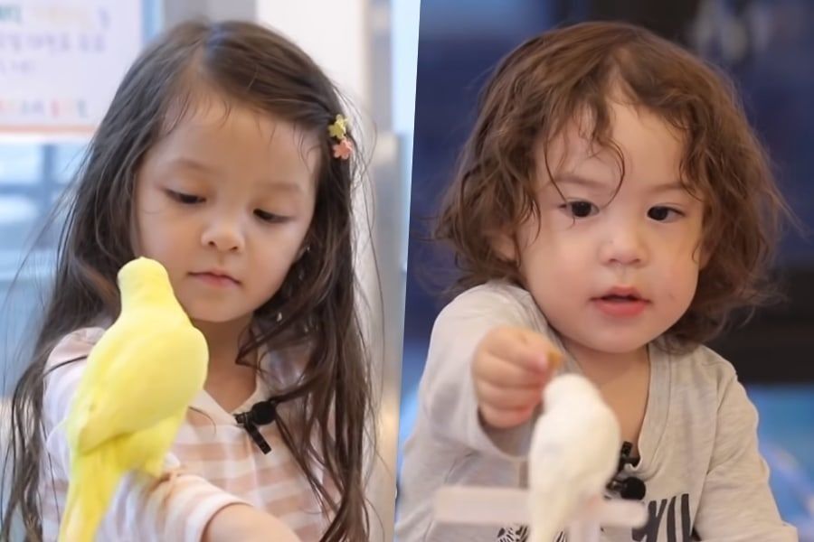 Na Eun et Gun Hoo deviennent adorables amis des perroquets dans 