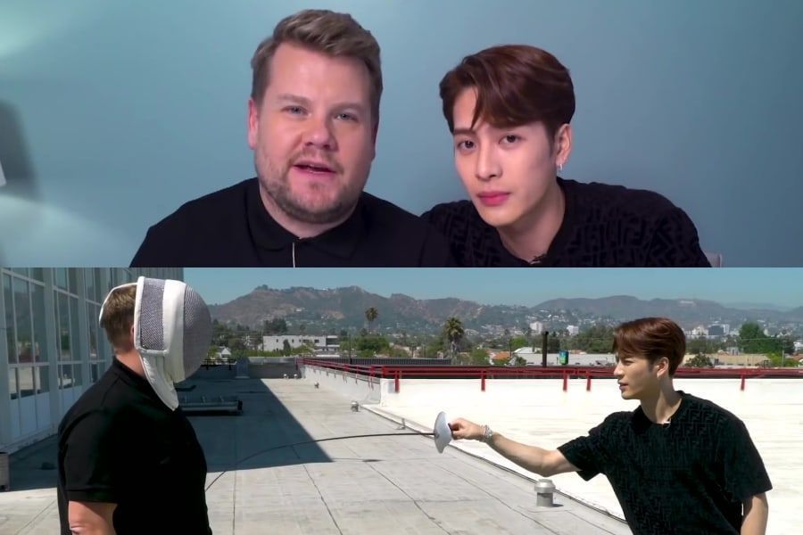 Jackson et James Corden de GOT7 se réunissent pour leur passion pour la nourriture, le sport et plus