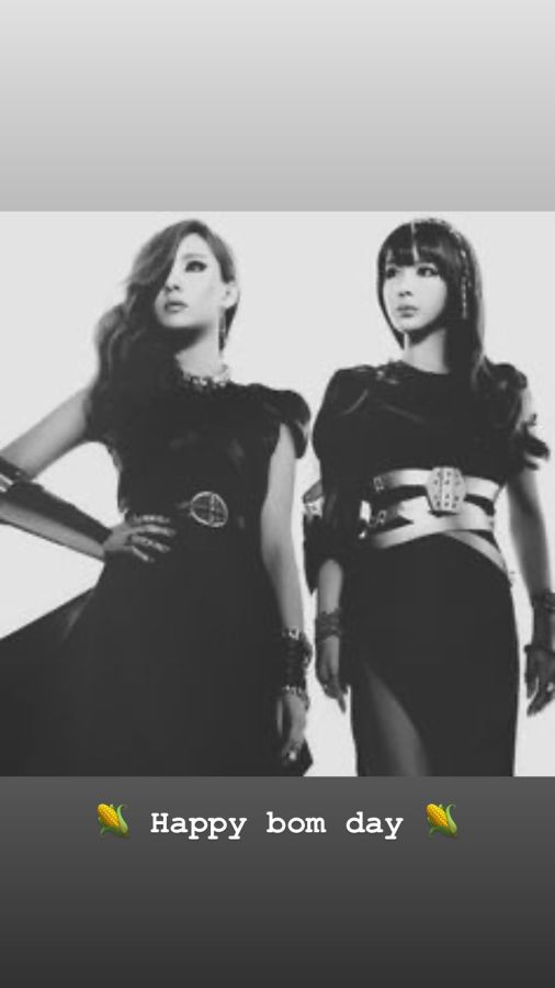 Park Bom Recoit Beaucoup D Amour Des Membres De 2ne1 Pour Son Anniversaire