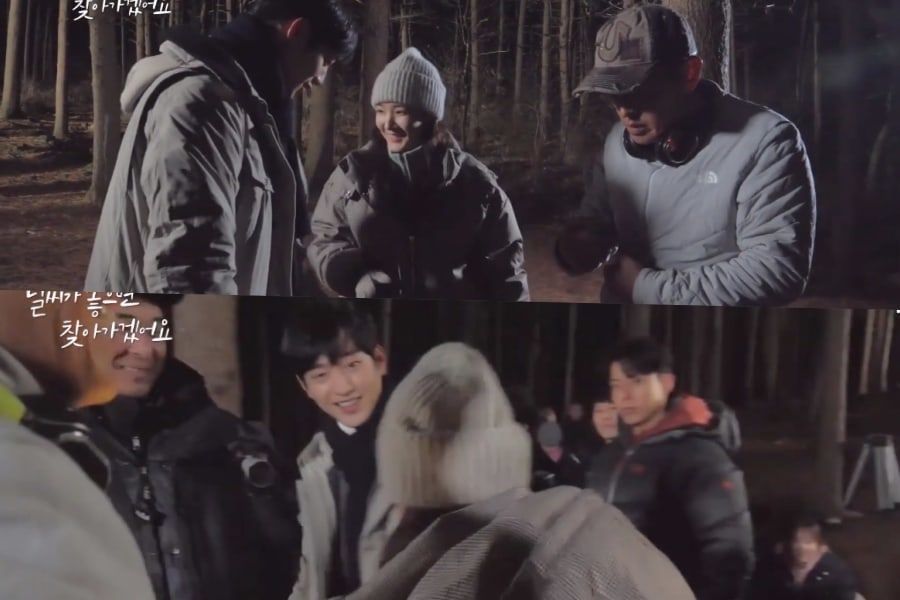 Seo Kang Joon et Park Min Young surmontent le froid en plaisantant entre les tirs pour 