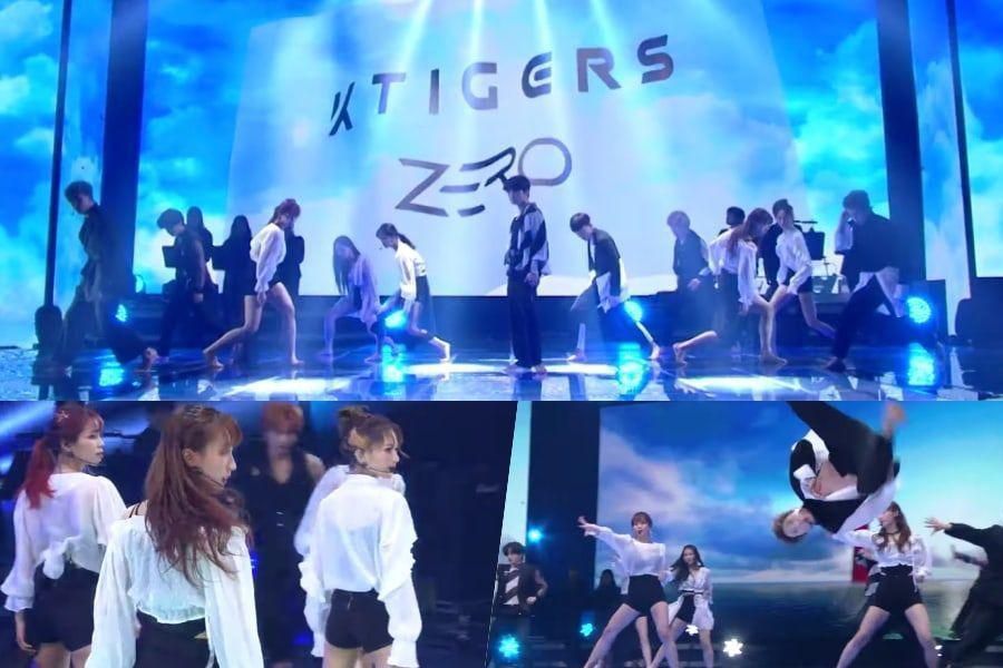 Le groupe mixte K-Tigers Zero surprend avec des performances de trot et de taekwondo sur 