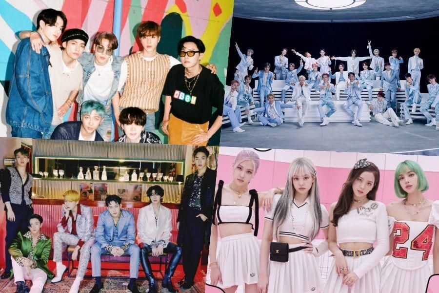 BTS, NCT, MONSTA X, BLACKPINK, et plus de graphiques mensuels et hebdomadaires de Gaon