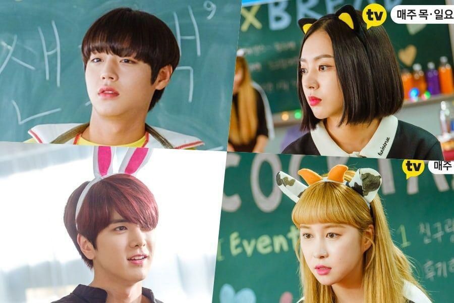 Park Ji Hoon, Lee Ruby, Younghoon, Dayoung et bien d'autres portent d'adorables bandeaux au festival scolaire sur «Love Revolution»