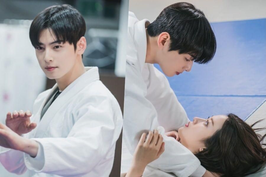 Cha Eun Woo et Moon Ga Young d'ASTRO partagent un rendez-vous romantique en pratiquant le jiu-jitsu sur «True Beauty»