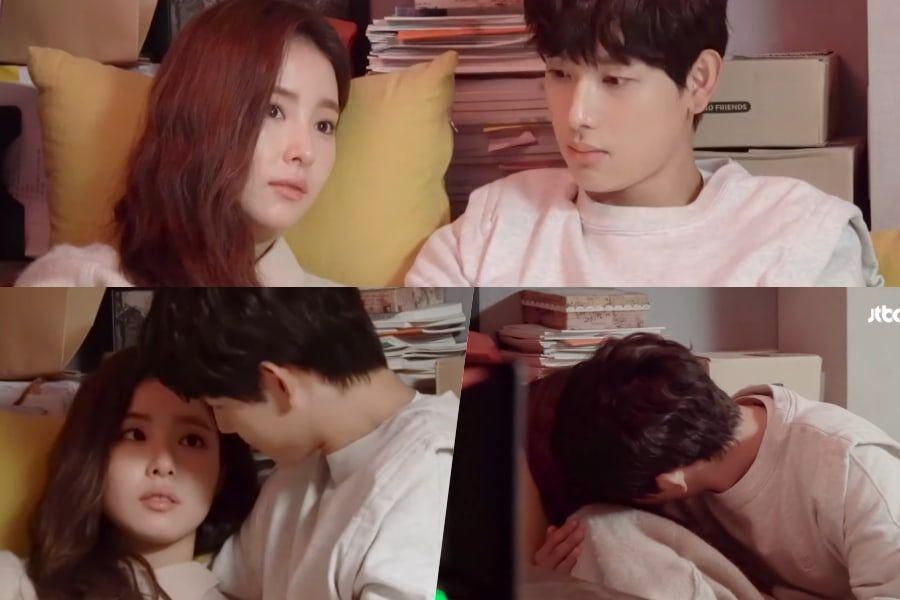 Im Siwan et Shin Se Kyung tentent plusieurs fois de perfectionner leur scène de baiser dans «Run On»