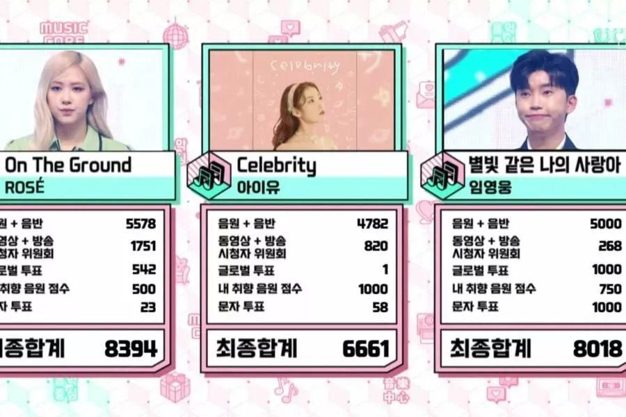 Rosé de BLACKPINK remporte la quatrième victoire pour «On The Ground» sur «Music Core»; Performances par IU, Super Junior, WayV et plus