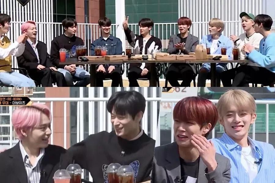 Les membres de THE BOYZ partagent une réunion réconfortante avec les candidats de «Road To Kingdom» sur «Kingdom»