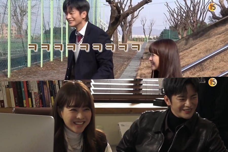 Seo In Guk et Park Bo Young n'arrêtent pas de rire dans les coulisses de 