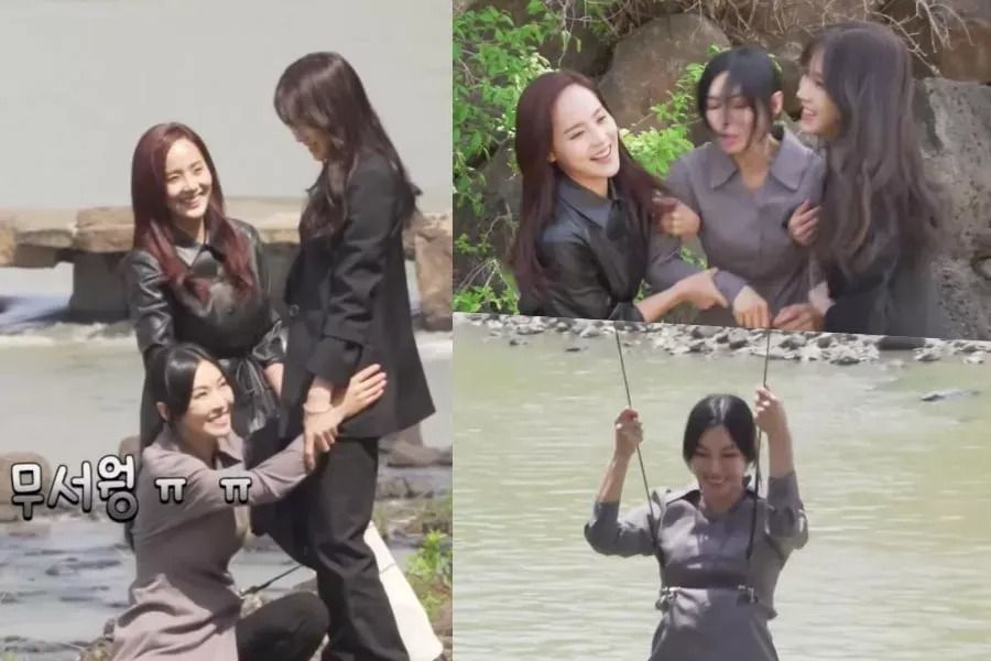 Kim So Yeon, Eugene et Lee Ji Ah montrent la chimie et le travail d'équipe dans une scène d'action en plein air de 