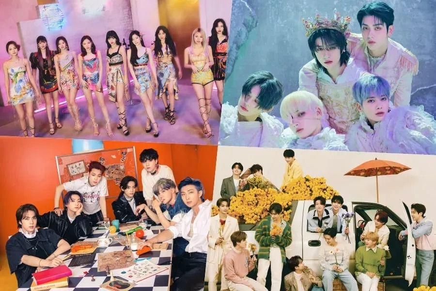 TWICE, TXT, BTS, SEVENTEEN et BLACKPINK occupent les premières places du palmarès mondial des albums de Billboard