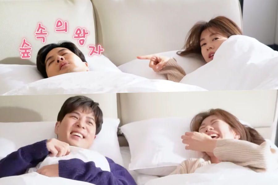 Jung So Min et Kim Ji Suk tournent une publicité pour un lit pendant le tournage de 