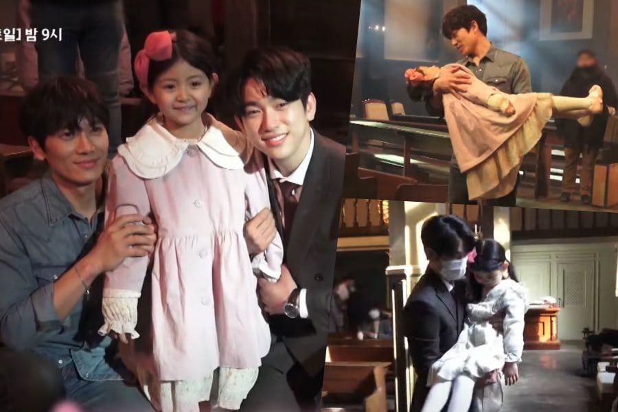 Ji Sung et Jinyoung de GOT7 s'occupent gentiment d'une enfant actrice sur le tournage de 