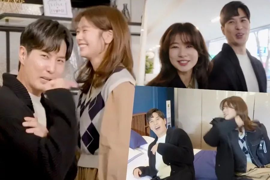 Kim Ji Suk plaisante avec Jung So Min lors du tournage de 