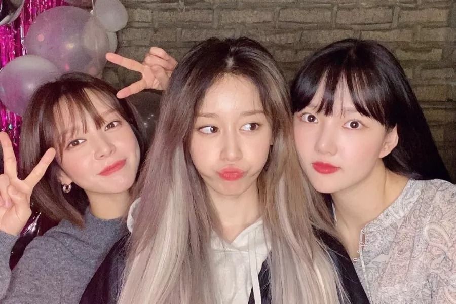 Choa, ancienne membre de l'AOA, montre son amitié avec Yerin de GFRIEND et Jiyeon de T-ara