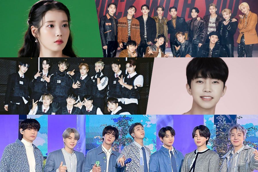 IU, SEVENTEEN, THE BOYZ, Lim Young Woong, BTS et bien d'autres en tête des classements mensuels et hebdomadaires de Gaon