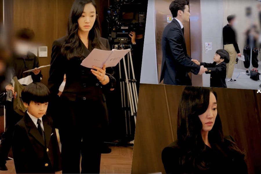 Soo Ae, Kim Kang Woo et Seo Woo Jin montrent une grande chimie tout en filmant une scène funéraire difficile pour 