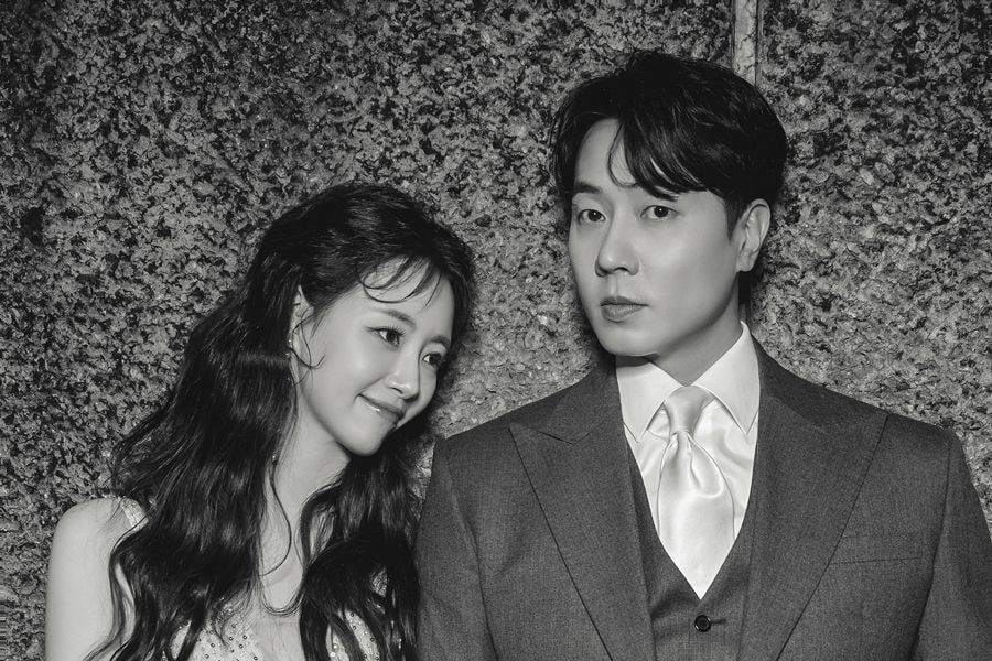 Andy de Shinhwa et le présentateur de nouvelles Lee Eun Joo partagent une belle séance photo de mariage