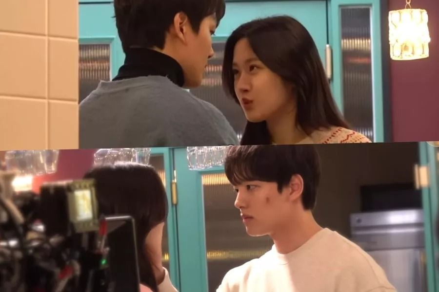 Moon Ga Young et Yeo Jin Goo tournent des moments romantiques avec facilité dans les coulisses de 