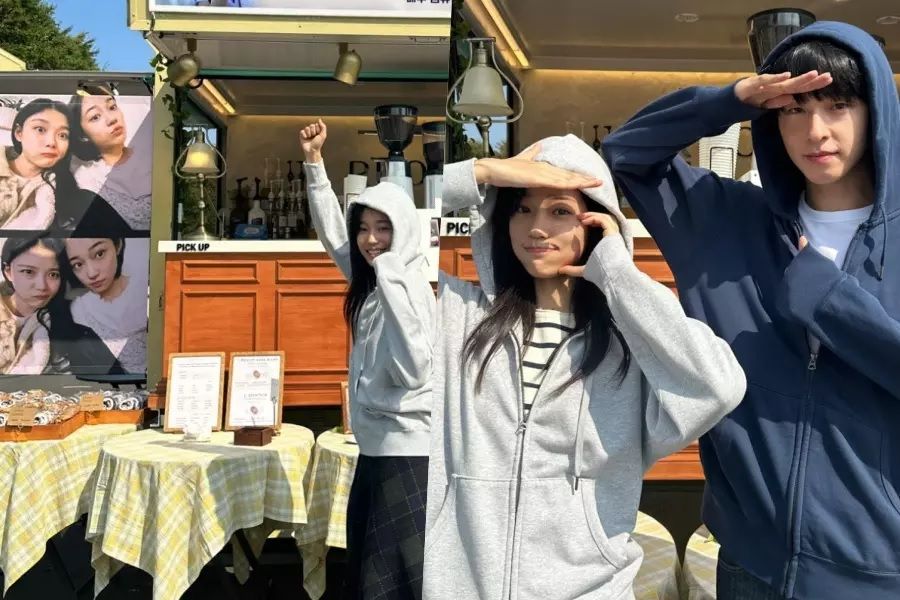 Kim Yoo Jung montre son soutien à Roh Yoon Seo et Hong Kyung sur le tournage de leur prochain film 