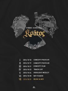 [Mise à jour] VIXX annonce l'ordre du jour de son retour avec "Kratos"