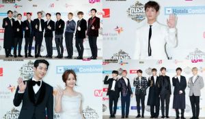 Les stars marchent sur le tapis rouge des "Mnet Asian Music Awards 2016"