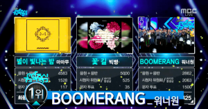 Wanna One obtient sa 9ème victoire pour "Boomerang" dans "Music Core". Performances de MONSTA X et Stray Kids, entre autres