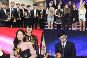 BTS, Red Velvet, Son Ye Jin, Yoo Jae Suk et plus encore expriment leur gratitude aux 2018 Korean Popular Culture & Arts Awards