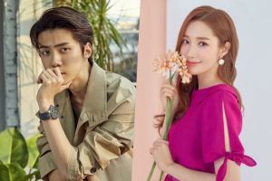 Sehun d'EXO montre son soutien à sa partenaire de "Busted!", Park Min Young, sur le tournage de "Her Private Life"