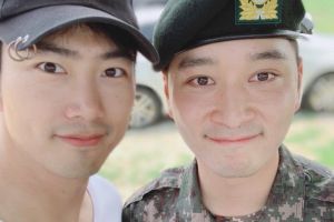 Taecyeon du 2 PM encourage Chansung dans l'armée