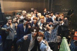 X1 et UP10TION se rencontrent dans les vestiaires de «M Countdown», partagent une belle photo ensemble