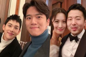 Im Siwan et Ha Seok Jin montrent leur amitié dans les photos de mariage de Claudia Kim