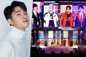 EXO DO surprend et excite les fans en apparaissant de façon inattendue au concert EXO pendant leur service militaire