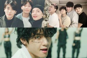 Park Seo Joon, Park Hyung Sik, Choi Woo Shik et Peakboy réagissent à V de BTS dans le nouveau MV «ON»