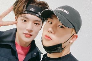 Joohoney de MONSTA X rend visite à Minhyuk sur «Inkigayo» + parle de ce qu'il a fait pendant la pause