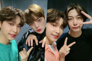 Minhyuk et Hyungwon de MONSTA X soutiennent Jeong Sewoon lors de leur retour