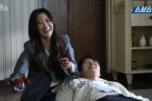 Kim Hee Sun adore taquiner Joo Won avec du faux sang sur le tournage de "Alice"