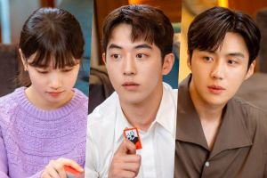 Suzy, Nam Joo Hyuk et Kim Seon Ho jouent à un jeu de cartes tendu dans "Start-Up"